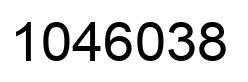 Number 1046038 black image
