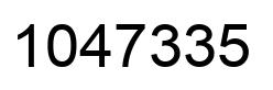 Number 1047335 black image