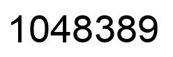 Number 1048389 black image