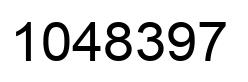 Number 1048397 black image