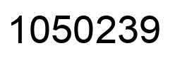 Number 1050239 black image