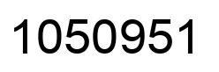 Number 1050951 black image