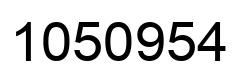 Number 1050954 black image