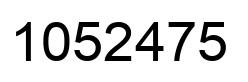 Number 1052475 black image