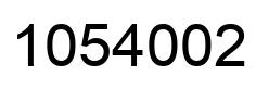 Number 1054002 black image