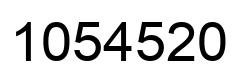 Number 1054520 black image