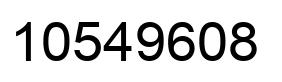 Número 10549608 imagen negro