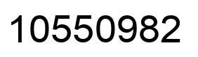 Number 10550982 black image