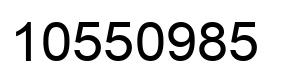 Number 10550985 black image