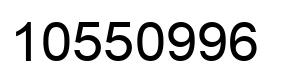Number 10550996 black image