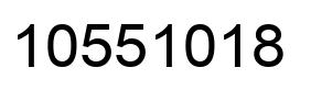 Number 10551018 black image