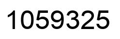Number 1059325 black image