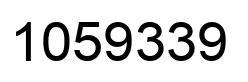 Number 1059339 black image