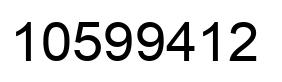 Number 10599412 black image