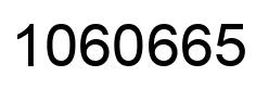 Number 1060665 black image