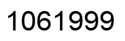 Number 1061999 black image