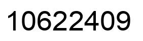 Number 10622409 black image