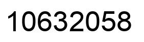 Number 10632058 black image