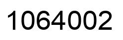 Number 1064002 black image