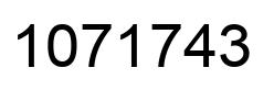 Number 1071743 black image