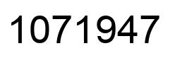 Number 1071947 black image