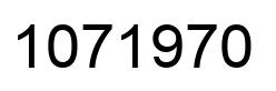 Number 1071970 black image