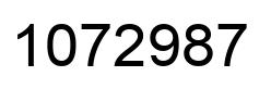 Number 1072987 black image