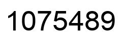 Number 1075489 black image