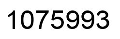 Number 1075993 black image