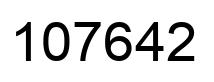 Number 107642 black image