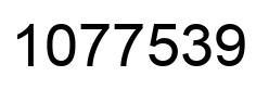 Number 1077539 black image