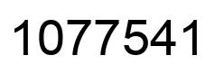 Number 1077541 black image