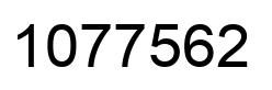 Number 1077562 black image