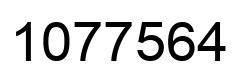 Number 1077564 black image