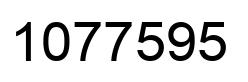 Number 1077595 black image