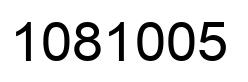 Number 1081005 black image
