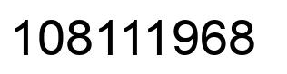 Number 108111968 black image