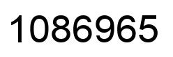 Number 1086965 black image