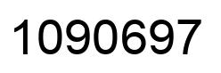 Number 1090697 black image