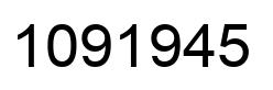 Number 1091945 black image