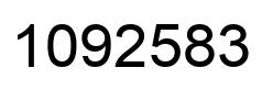 Number 1092583 black image