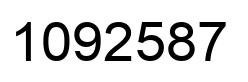 Number 1092587 black image