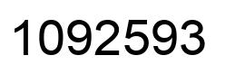 Number 1092593 black image