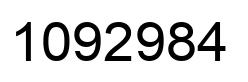 Number 1092984 black image