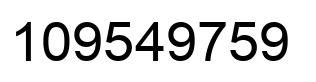 Number 109549759 black image