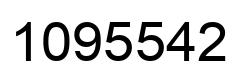 Number 1095542 black image