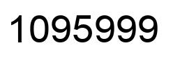 Number 1095999 black image