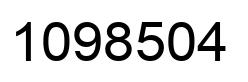 Number 1098504 black image