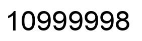 Number 10999998 black image