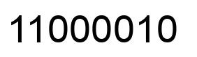 Number 11000010 black image